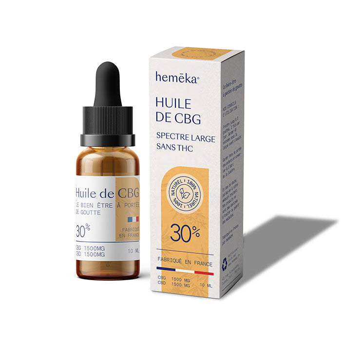 Huile CBG 30% Hemeka - franaise et naturelle  Saveurs-cbd.fr