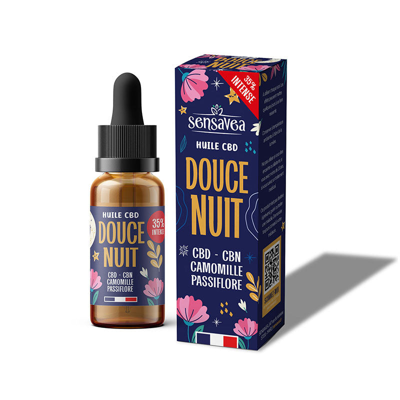 Huile CBD Sommeil Intense 35% et plantes