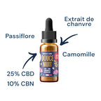 Huile CBD Sommeil Intense 35% et plantes