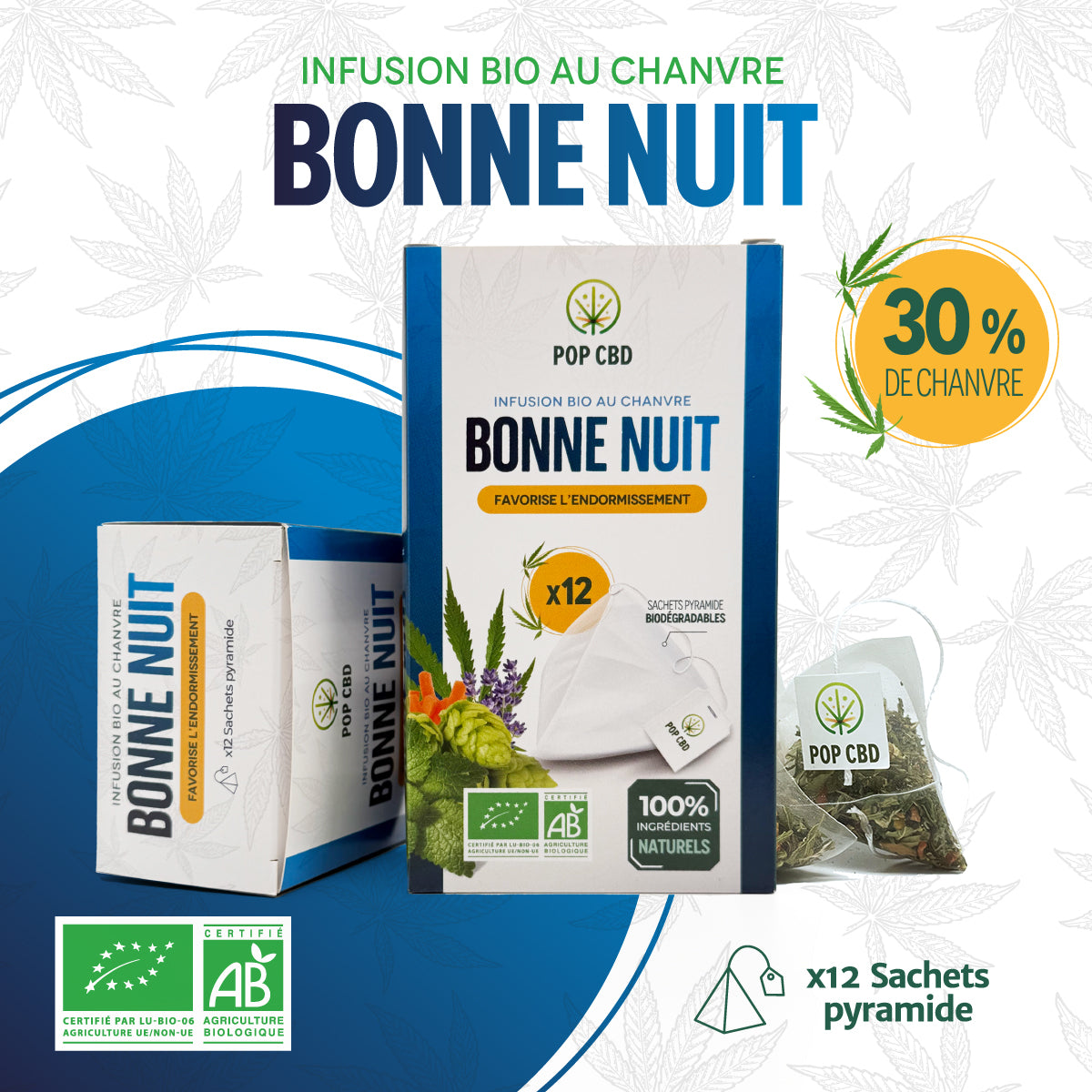 POP CBD Bonne nuit (12 infusettes)